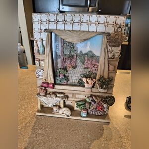 Window Scene 3D Rare Resin Unbranded Old Fashion Kitchen 3D Heavy Decor